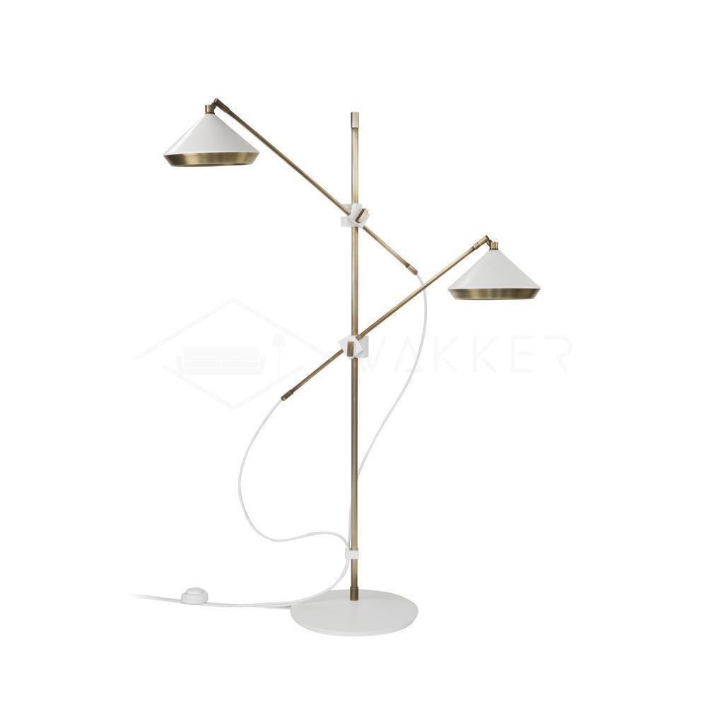Mylirir art deco-gulvlampe i messing