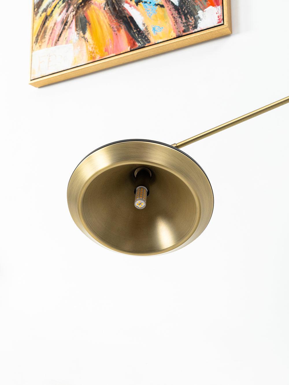 Mylirir art deco-gulvlampe i messing