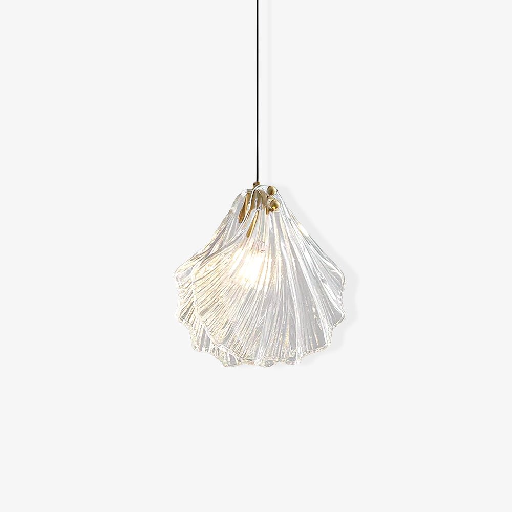 Veda pendellampa i glas, snäckformad, konstnärlig och elegant