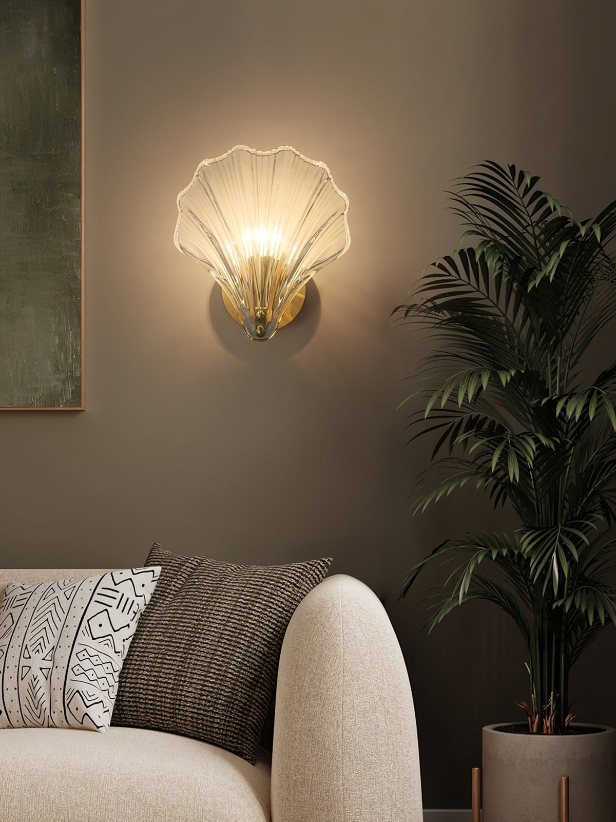 Candeeiro de parede Neo Premium Elegance em latão e vidro