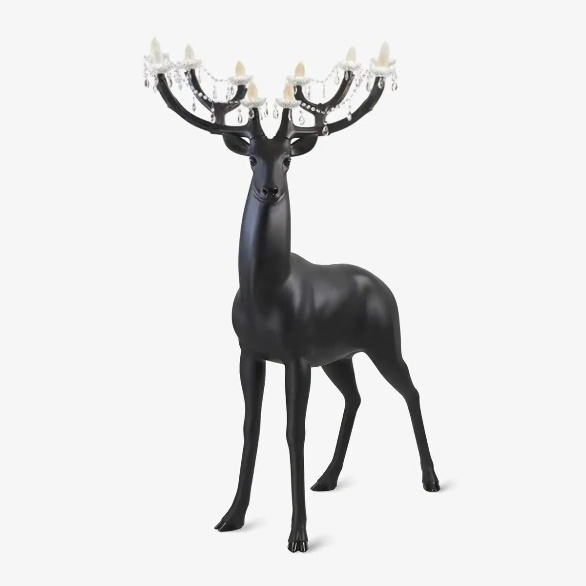 Veluaine-gulvlampe med hjortefigur, legende og kunstnerisk