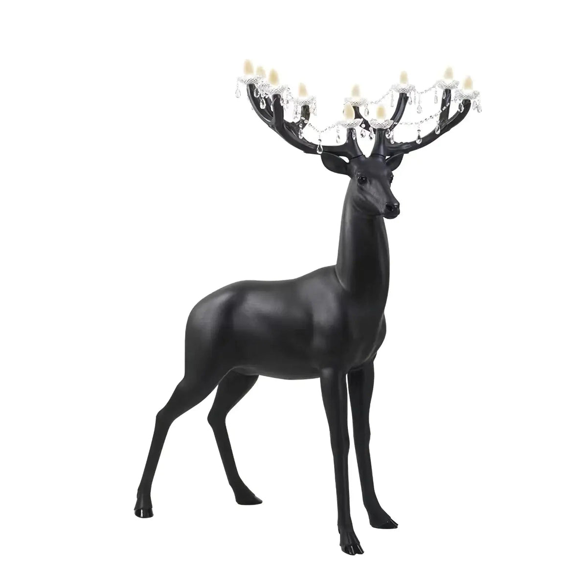 Veluaine-gulvlampe med hjortefigur, legende og kunstnerisk