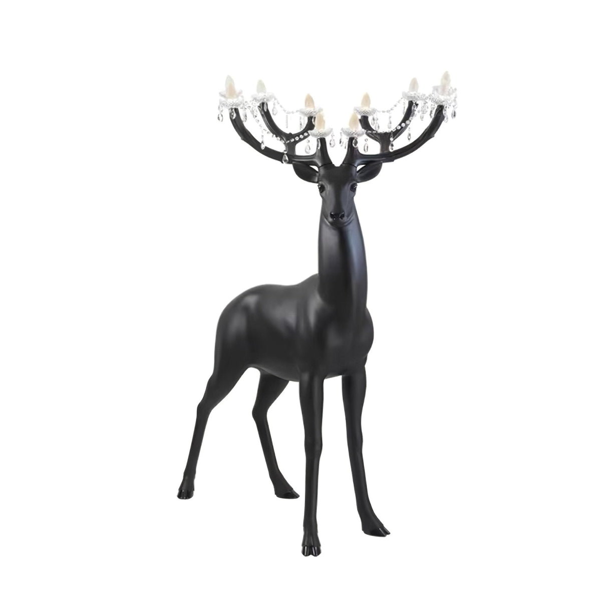 Veluaine-gulvlampe med hjortefigur, legende og kunstnerisk