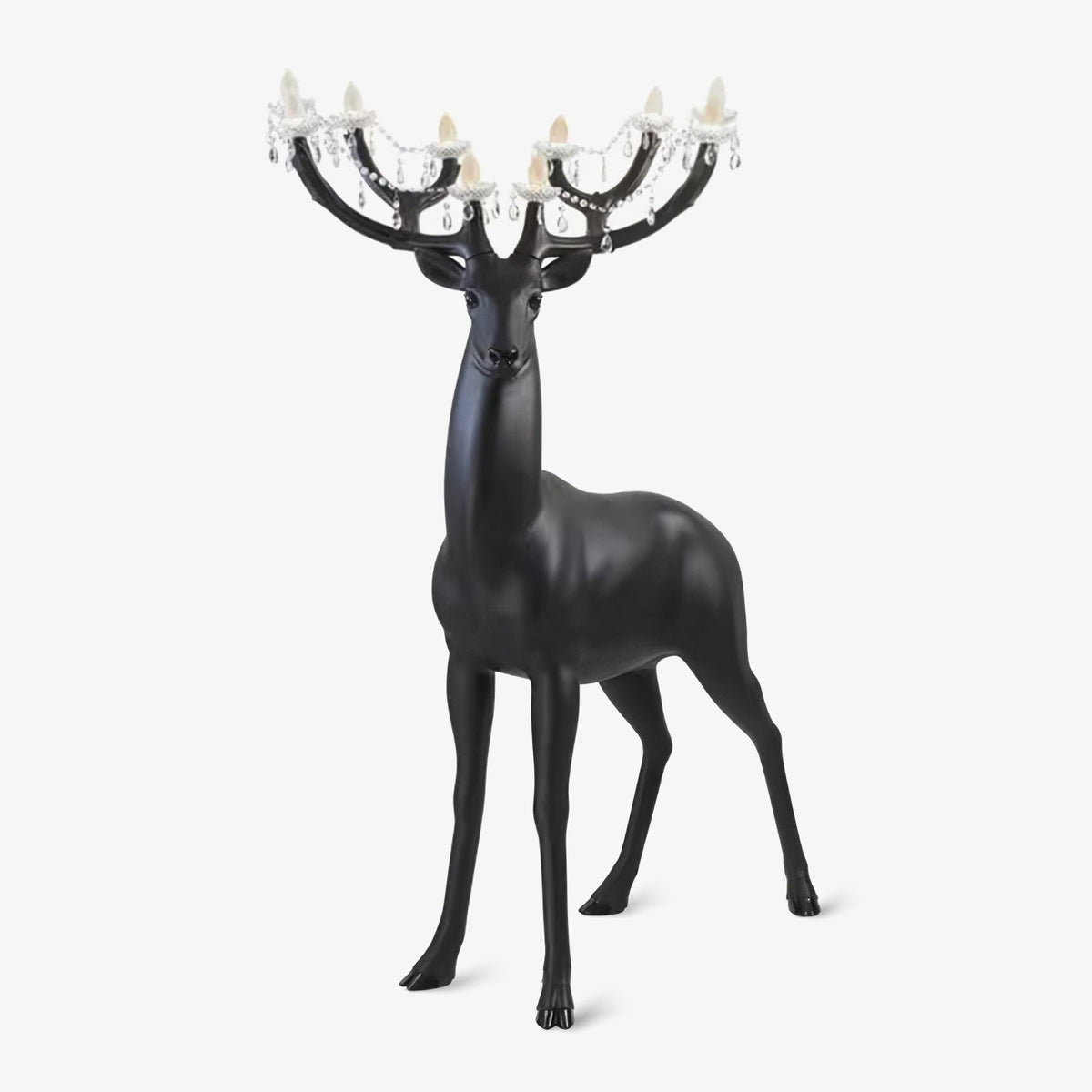 Veluaine-gulvlampe med hjortefigur, legende og kunstnerisk