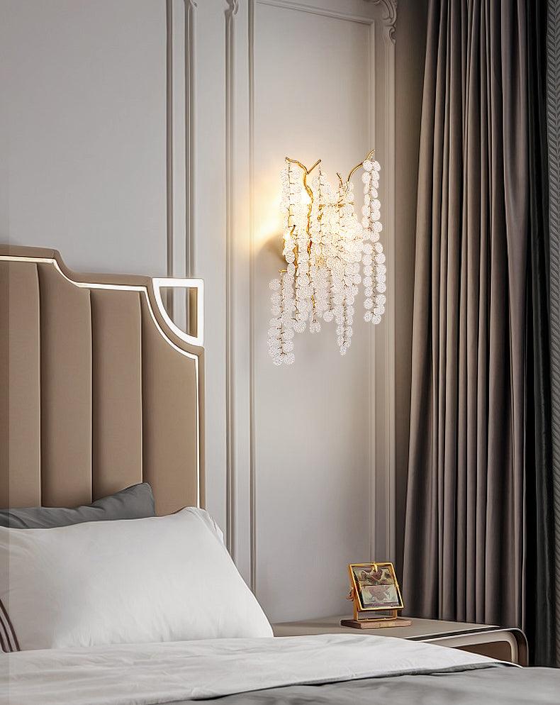 Aplique de parede Citalos pós-moderno de luxo em cristal