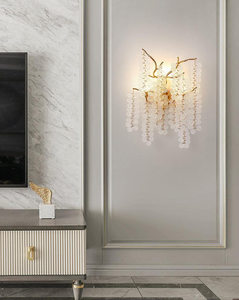 Aplique de parede Citalos pós-moderno de luxo em cristal