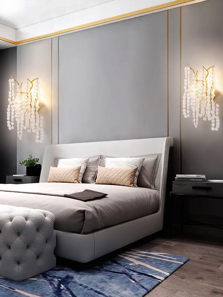 Aplique de parede Citalos pós-moderno de luxo em cristal