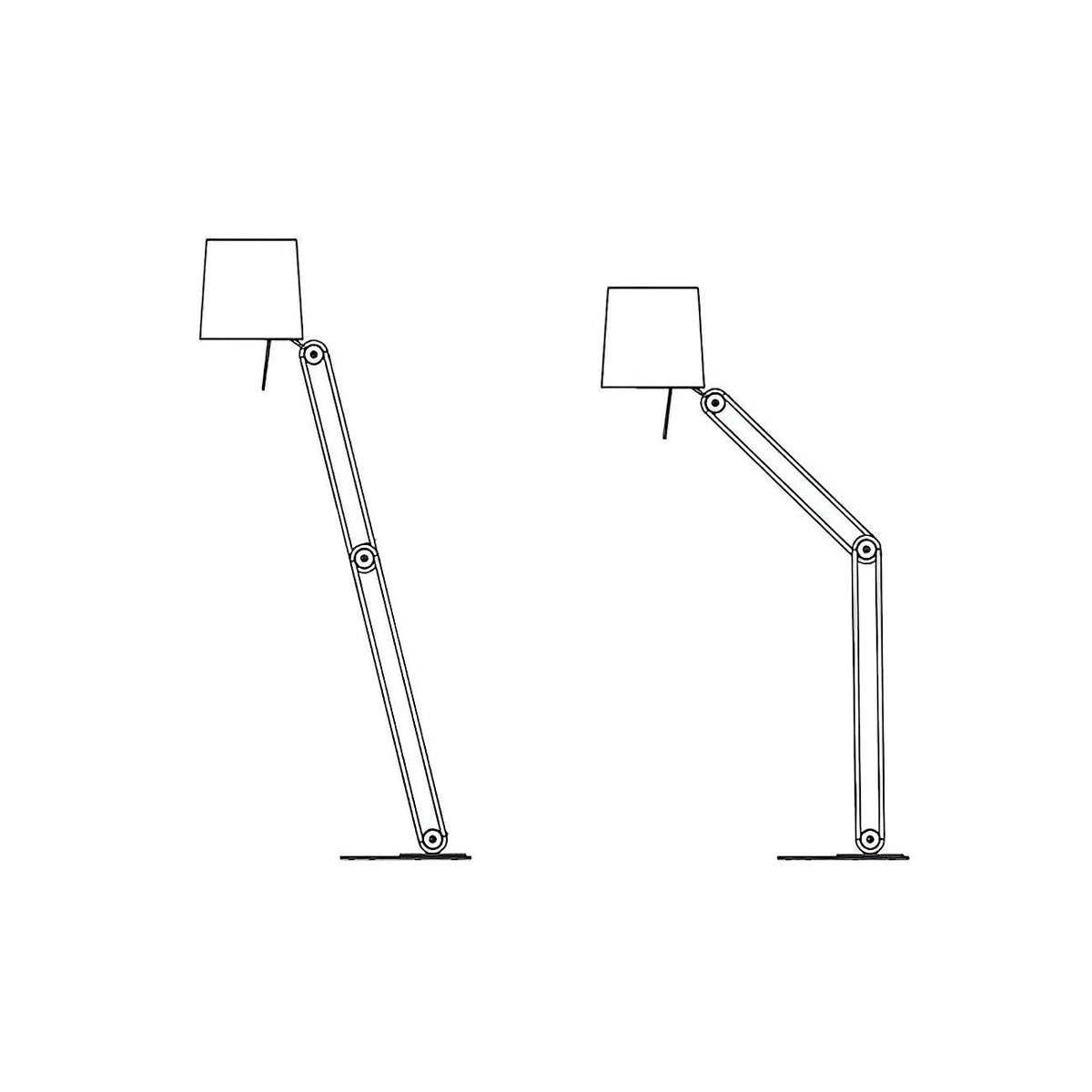 Zarina minimalistisk gulvlampe i stof