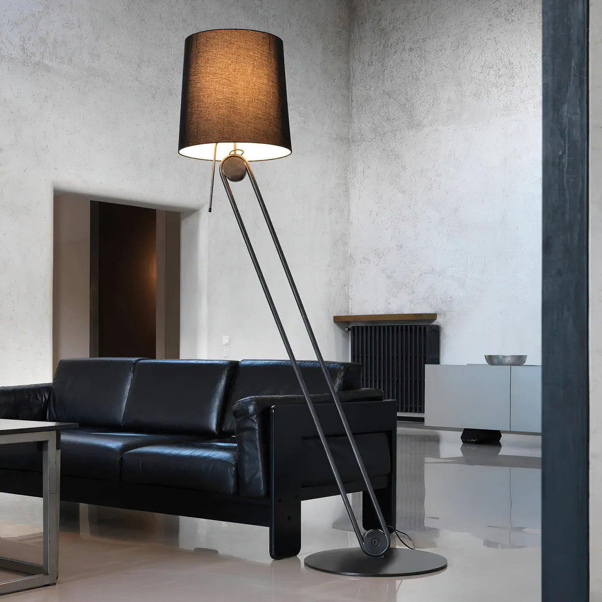 Zarina minimalistisk gulvlampe i stof