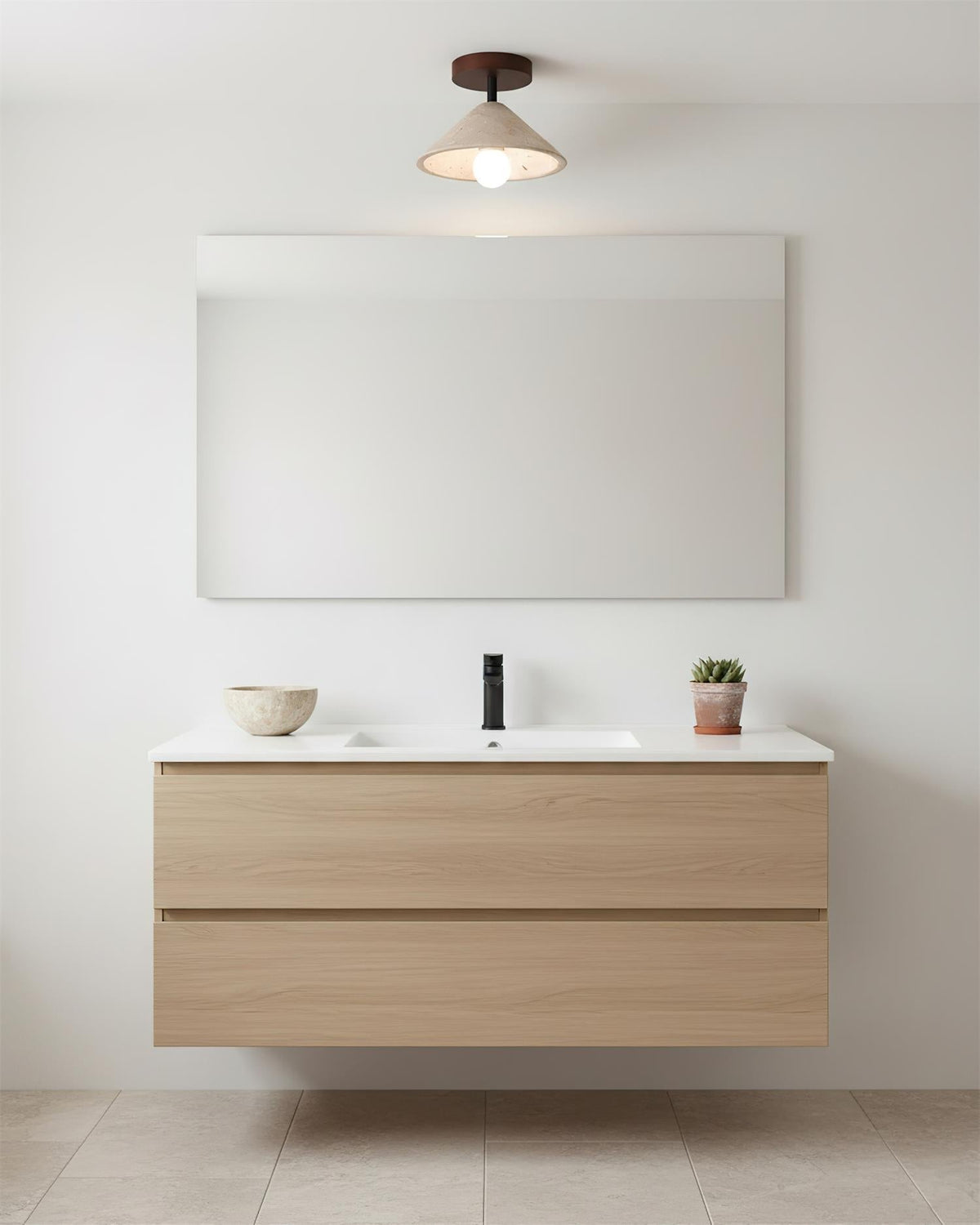 Valorian Travertine Ceiling Lamp