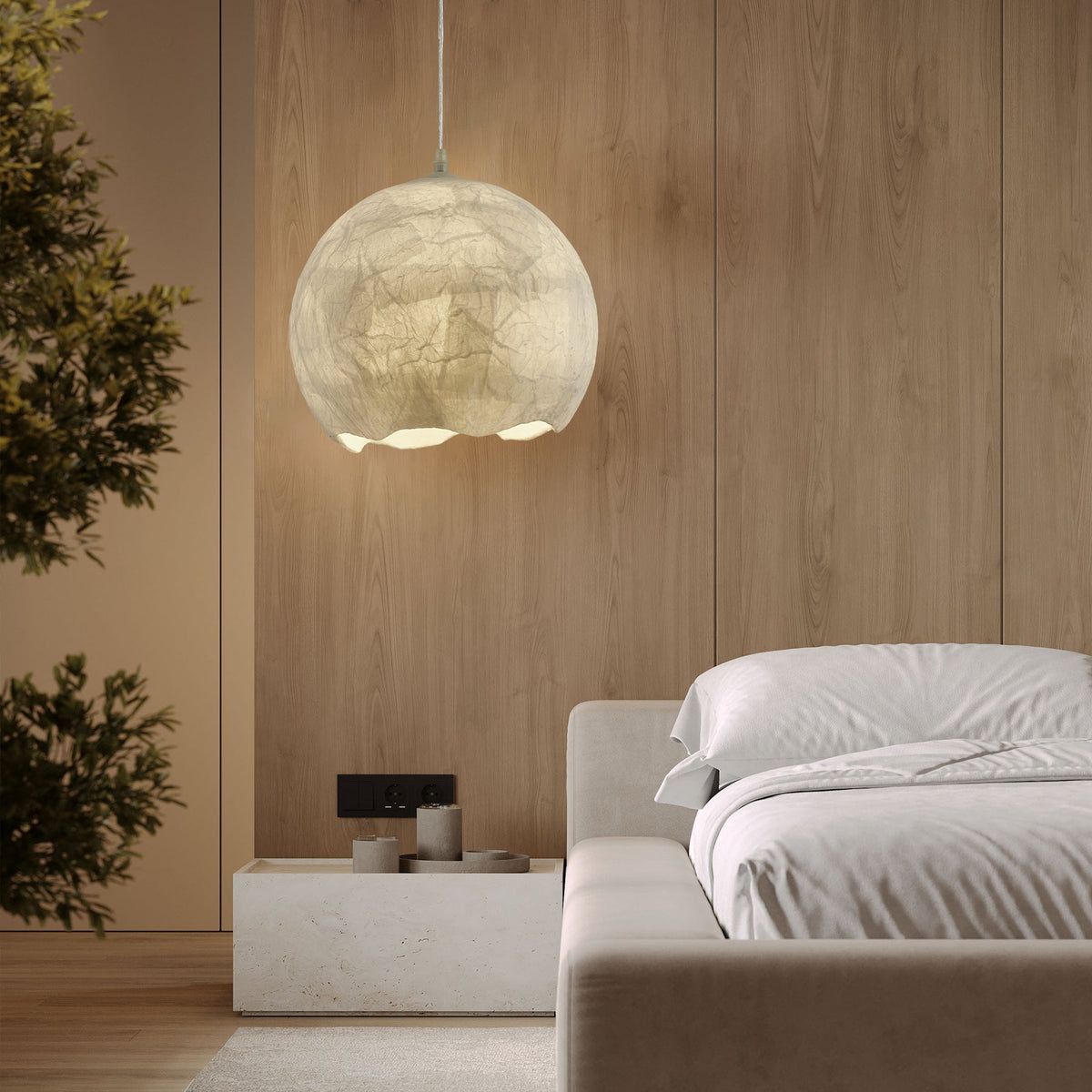 Nest organisk pendellampa i siden