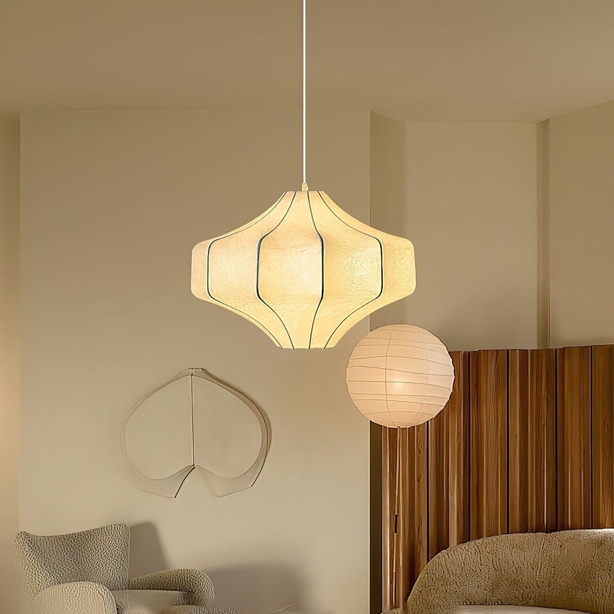 Candeeiro suspenso Elixor Silken Aura em seda