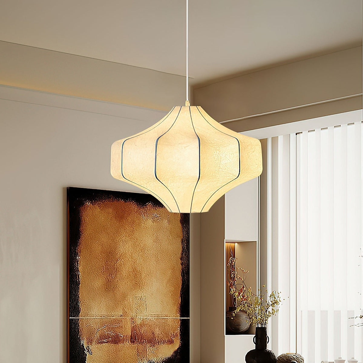Candeeiro suspenso Elixor Silken Aura em seda