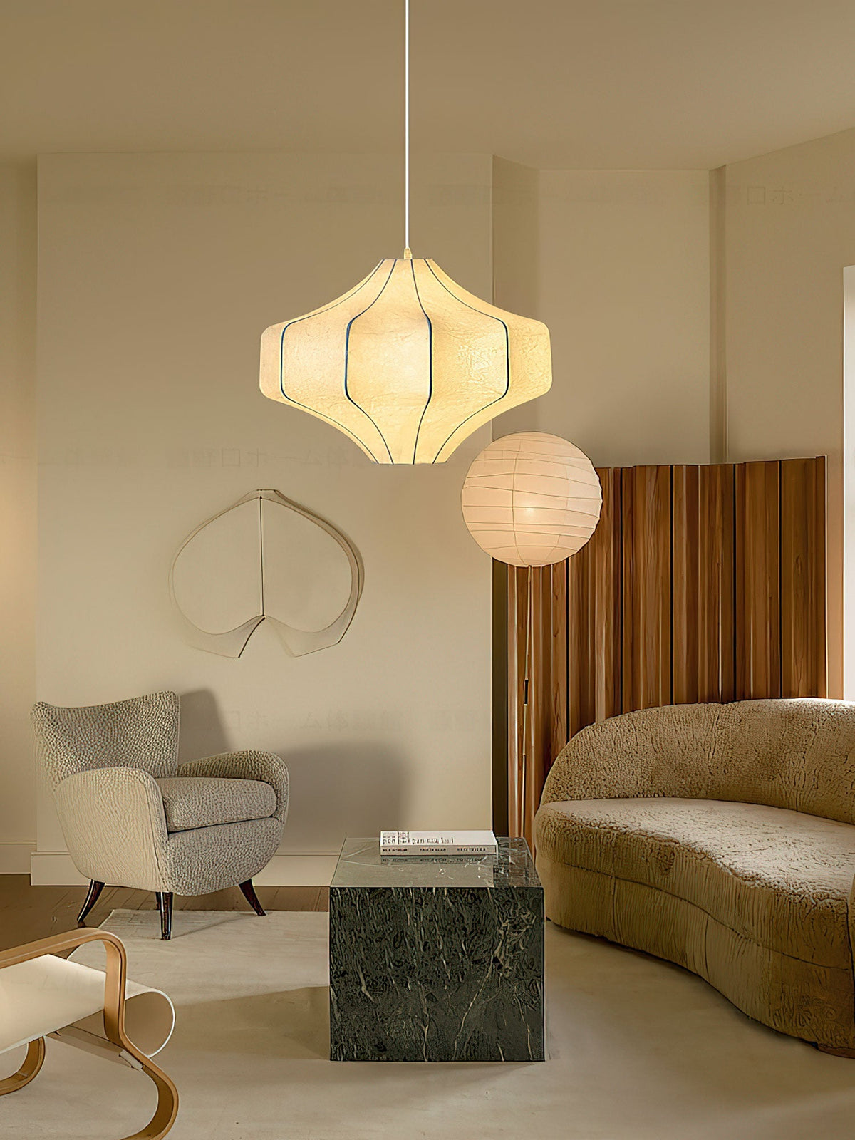 Candeeiro suspenso Elixor Silken Aura em seda