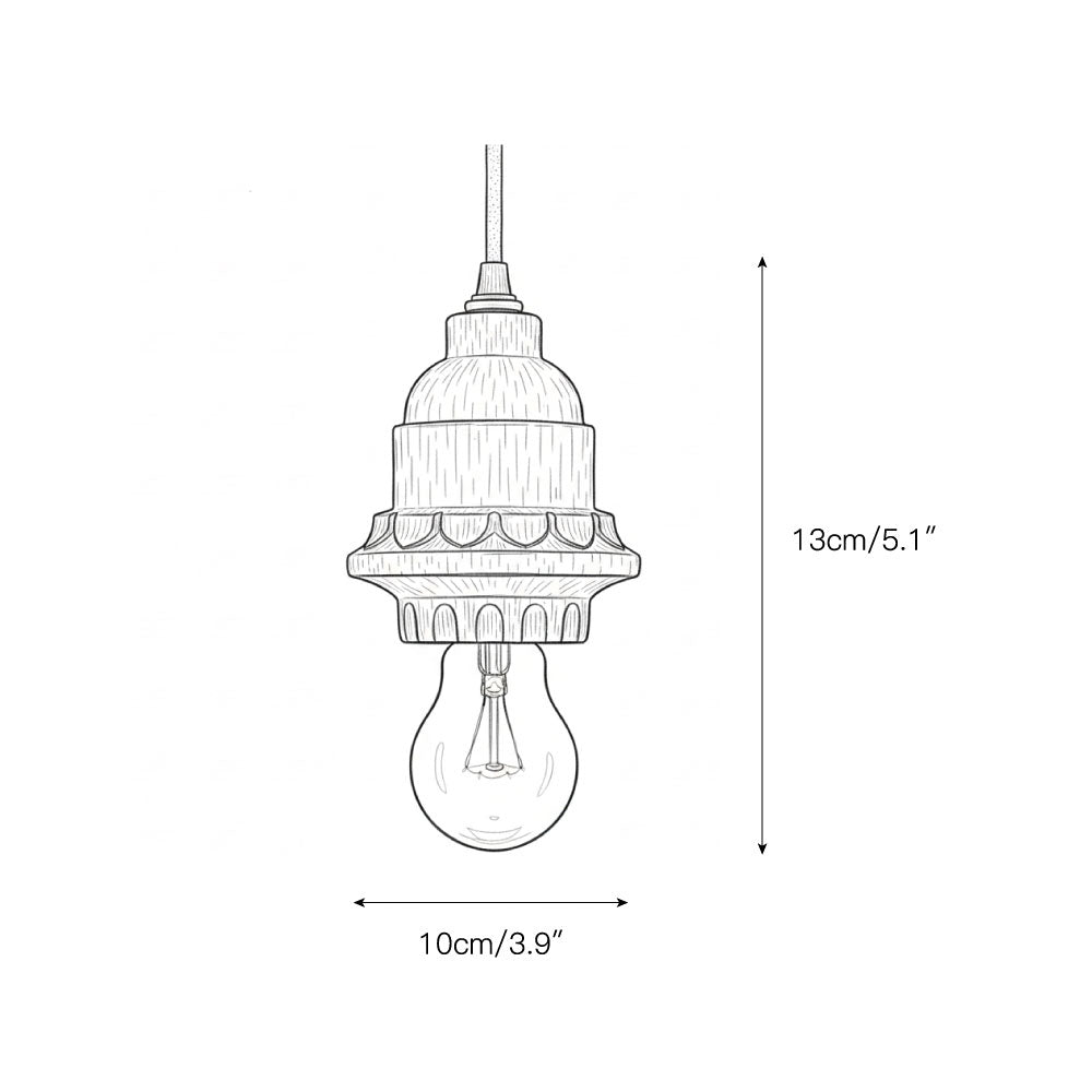 Silvares trälampa med sladd