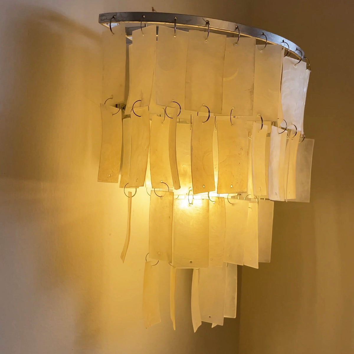 Candeeiro de parede Vidoros pós-moderno de luxo com conchas em camadas