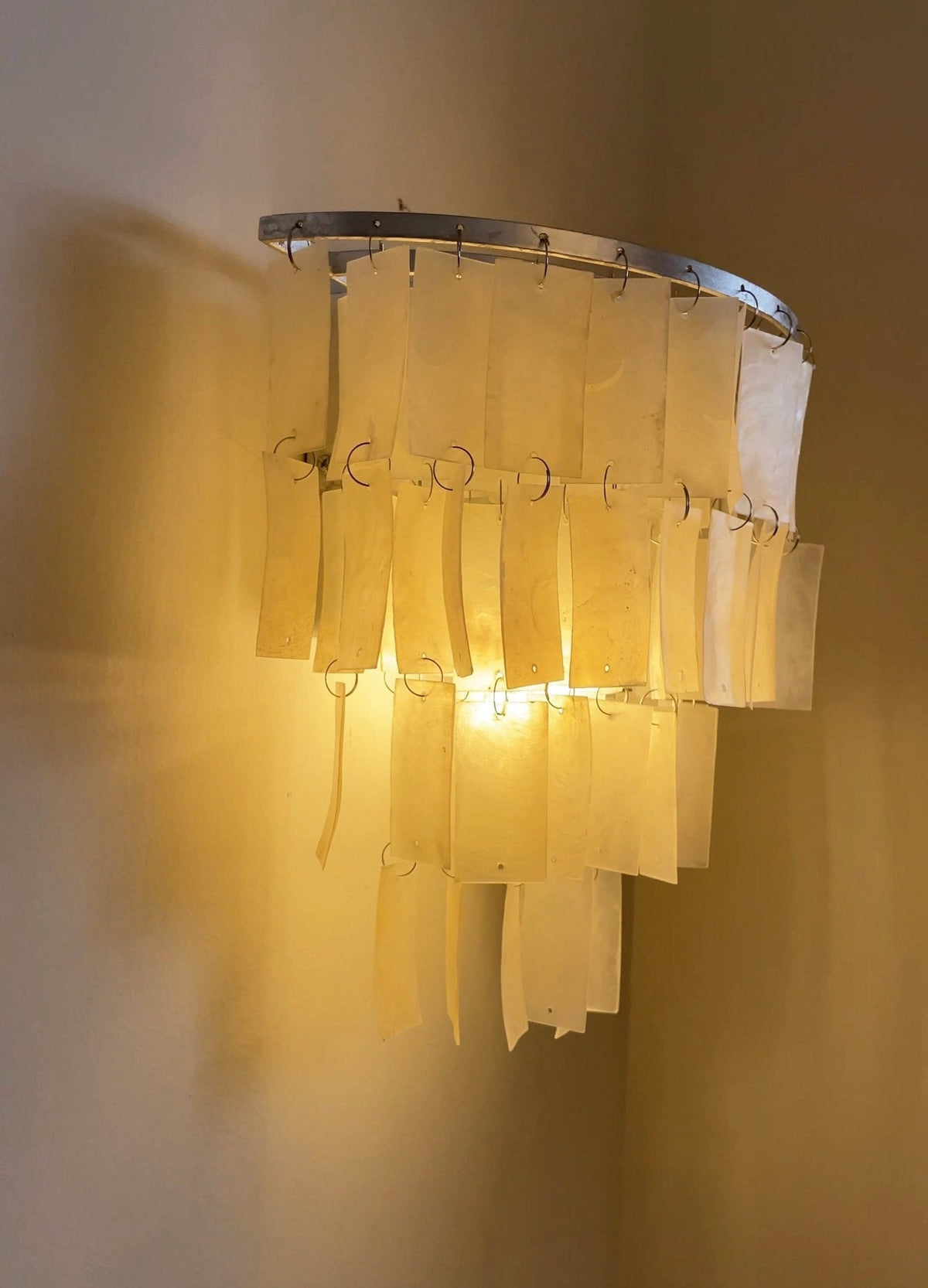 Candeeiro de parede Vidoros pós-moderno de luxo com conchas em camadas