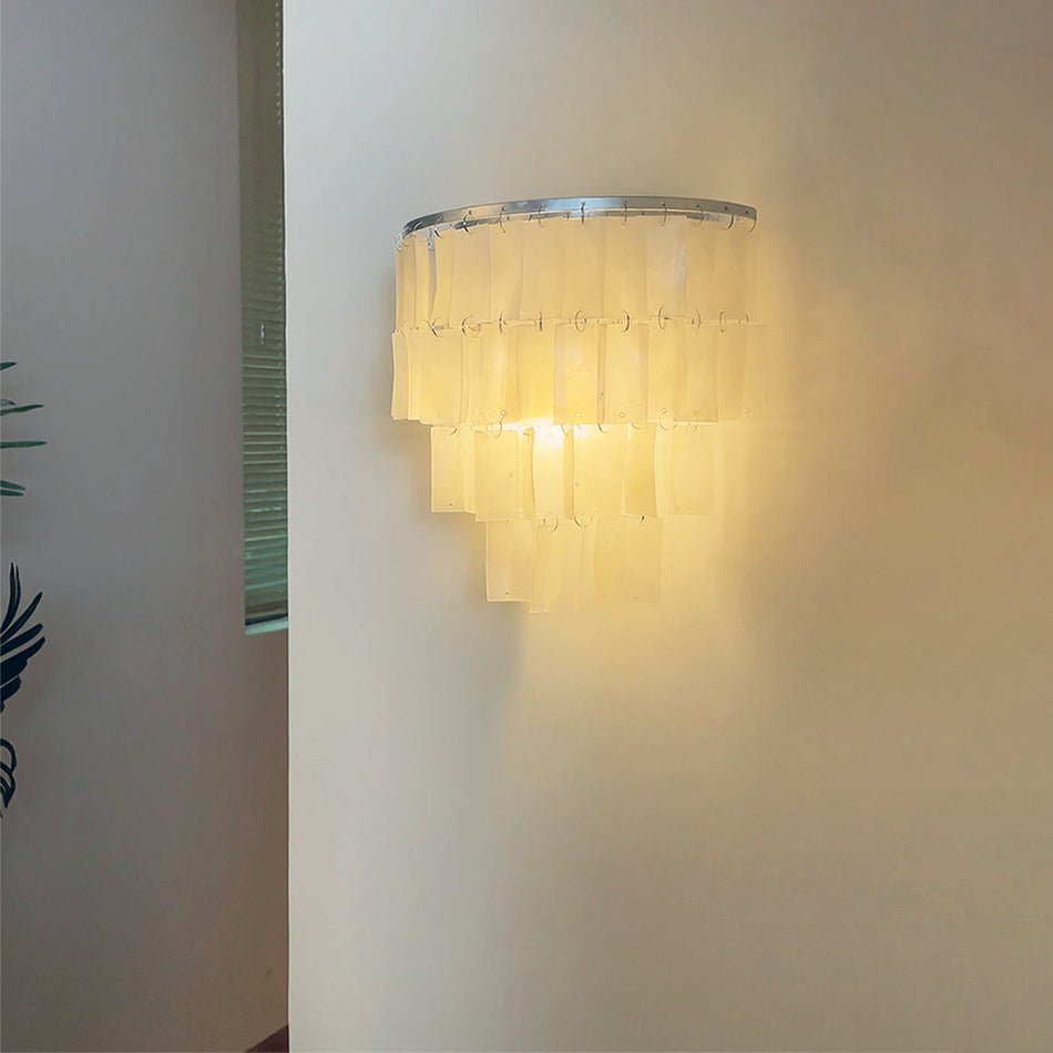 Candeeiro de parede Vidoros pós-moderno de luxo com conchas em camadas