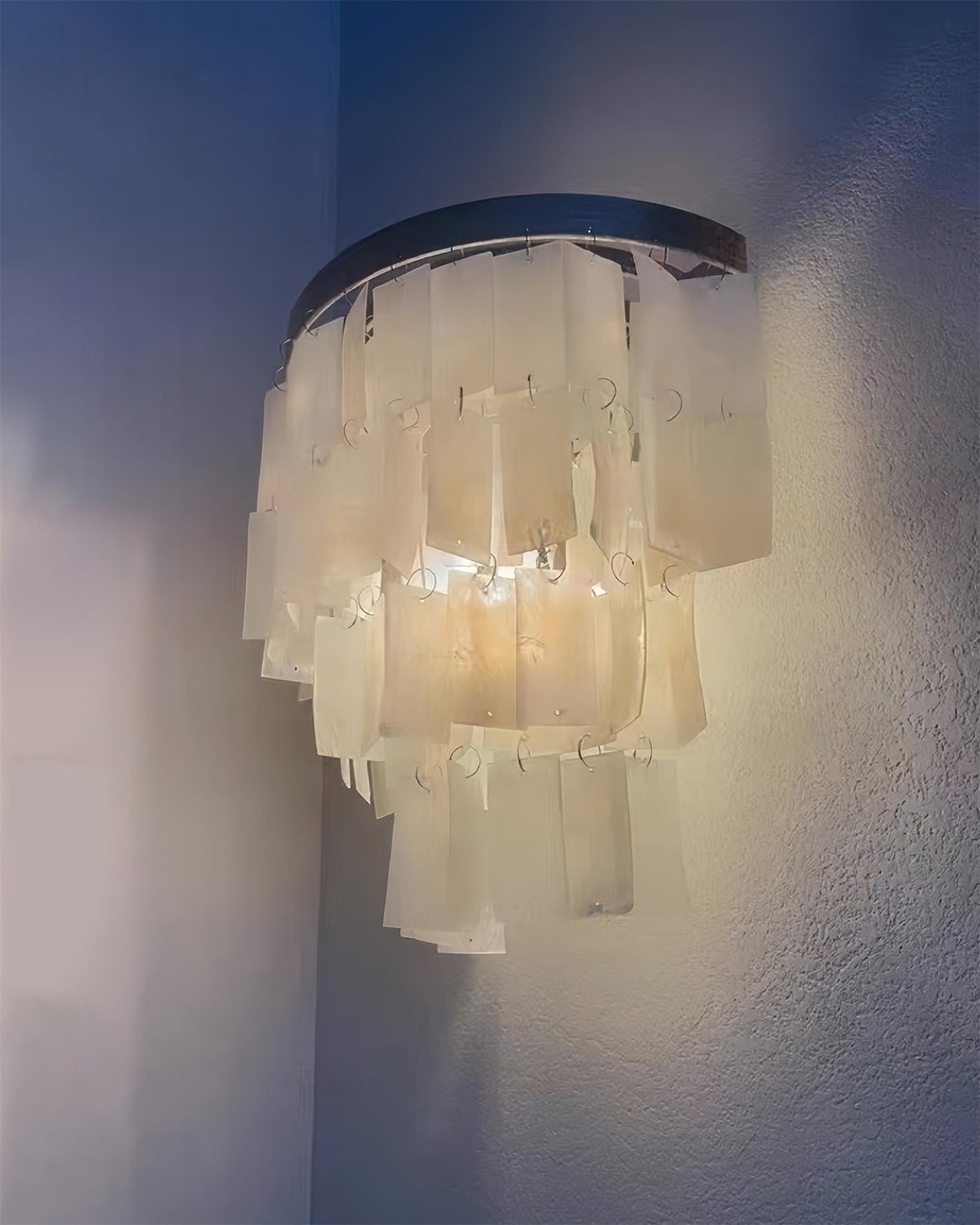 Candeeiro de parede Vidoros pós-moderno de luxo com conchas em camadas