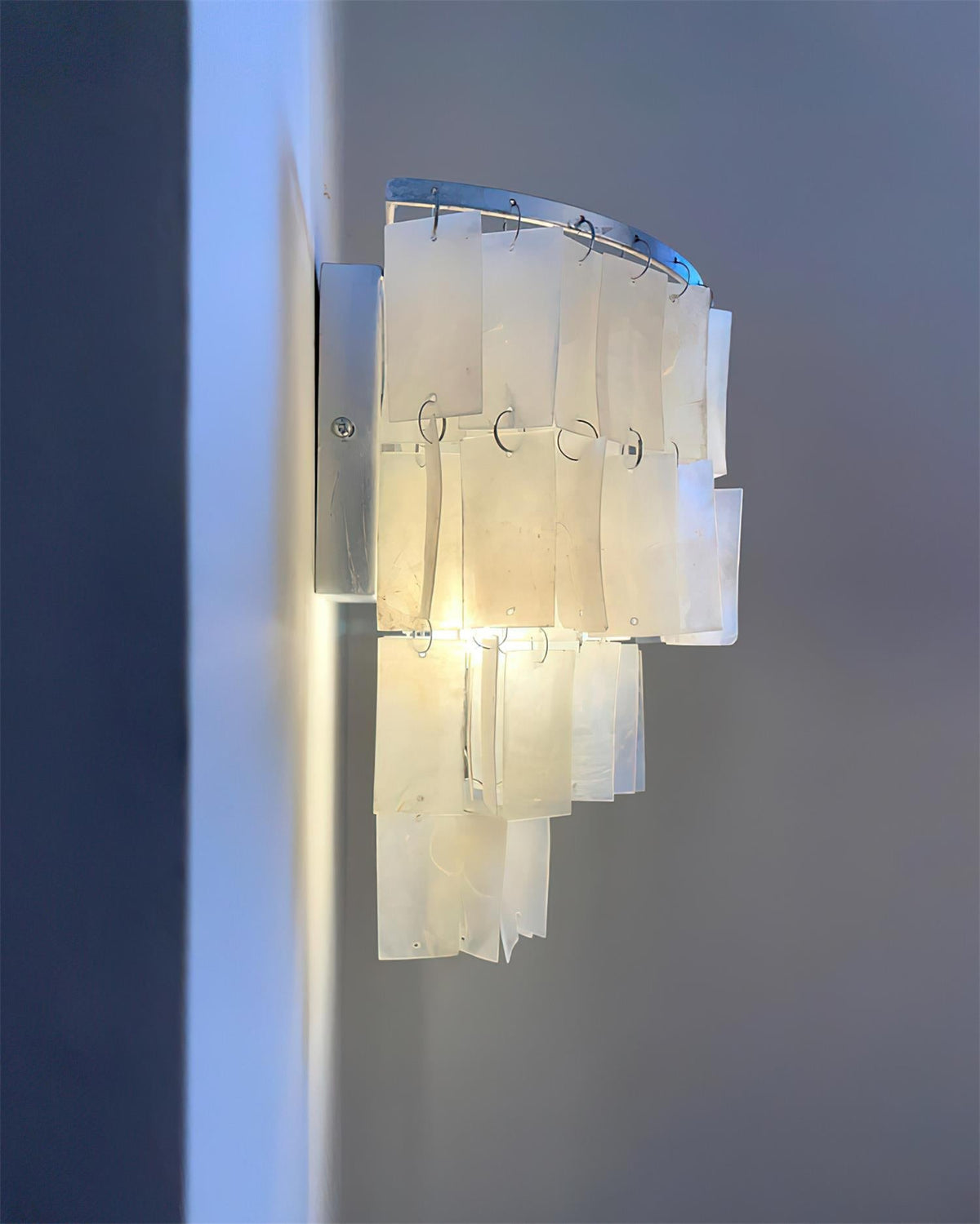 Candeeiro de parede Vidoros pós-moderno de luxo com conchas em camadas