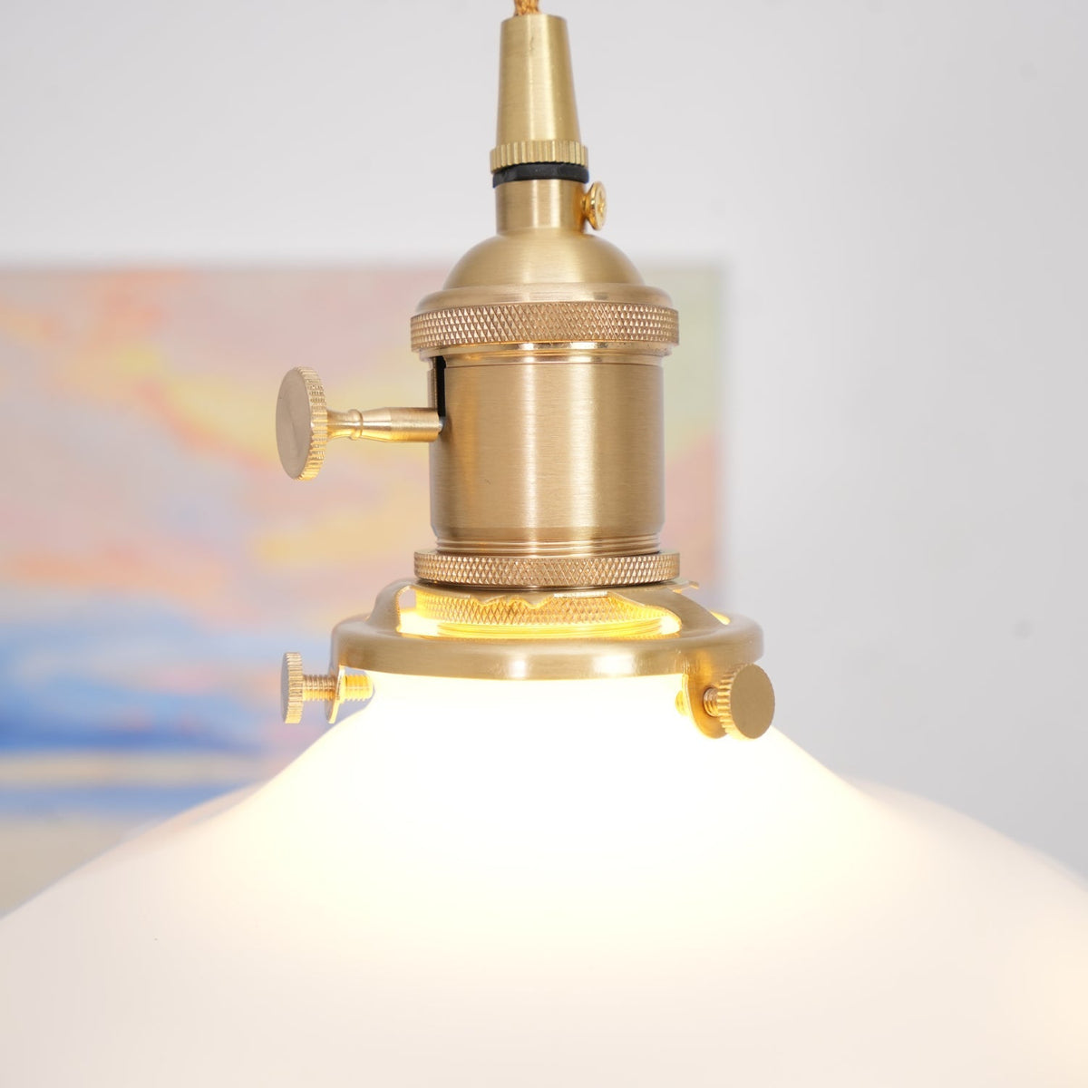 Mace lyxig pendellampa i glas