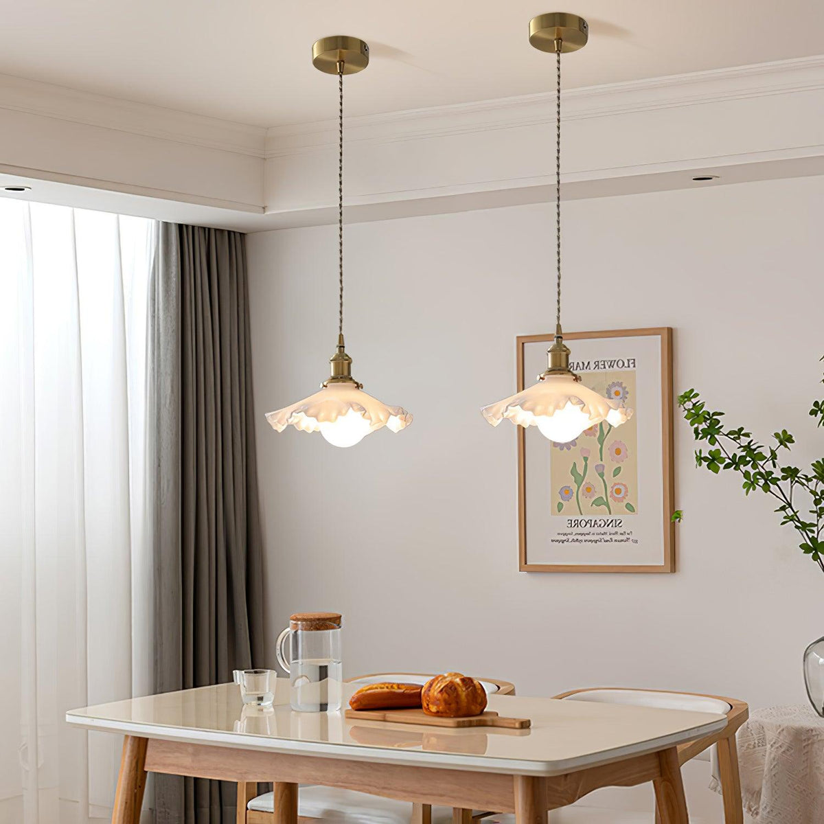 Mace lyxig pendellampa i glas