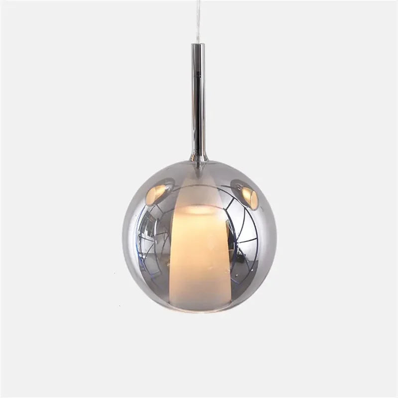 Valentina-riippuvalaisin, lasia, moderni pallomainen, LED, ruokailuhuoneeseen