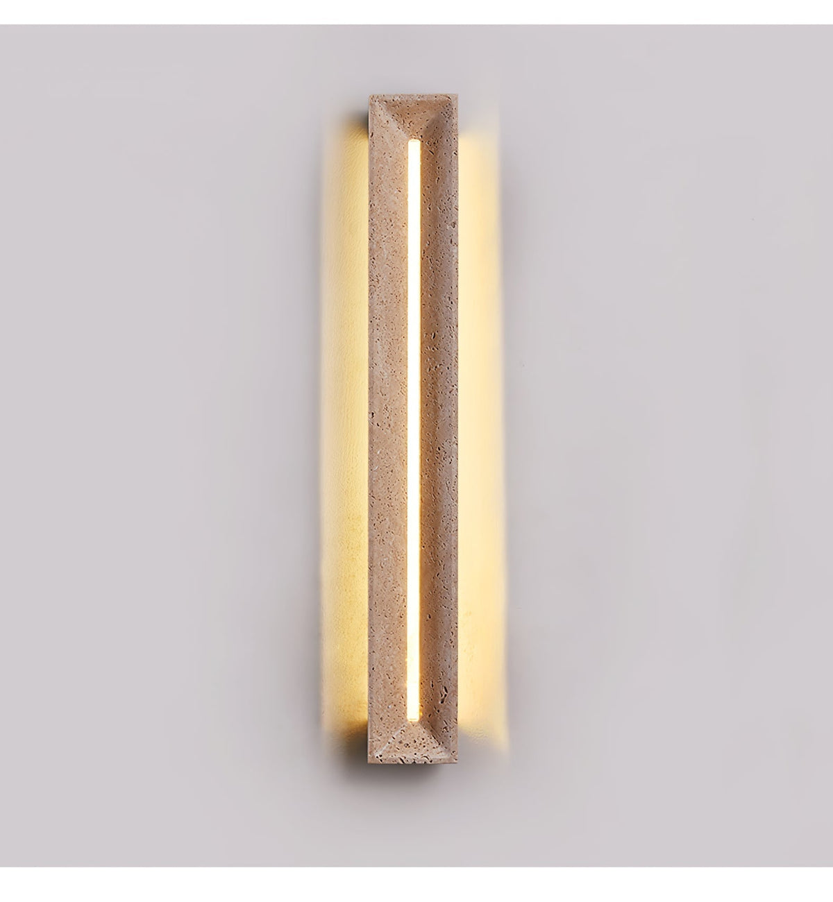 Dfi minimalistisk vägglampa i travertin