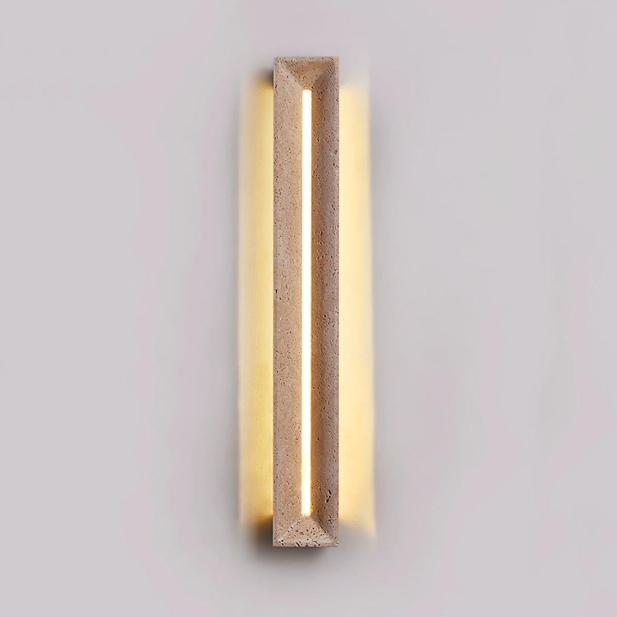 Dfi minimalistisk vägglampa i travertin