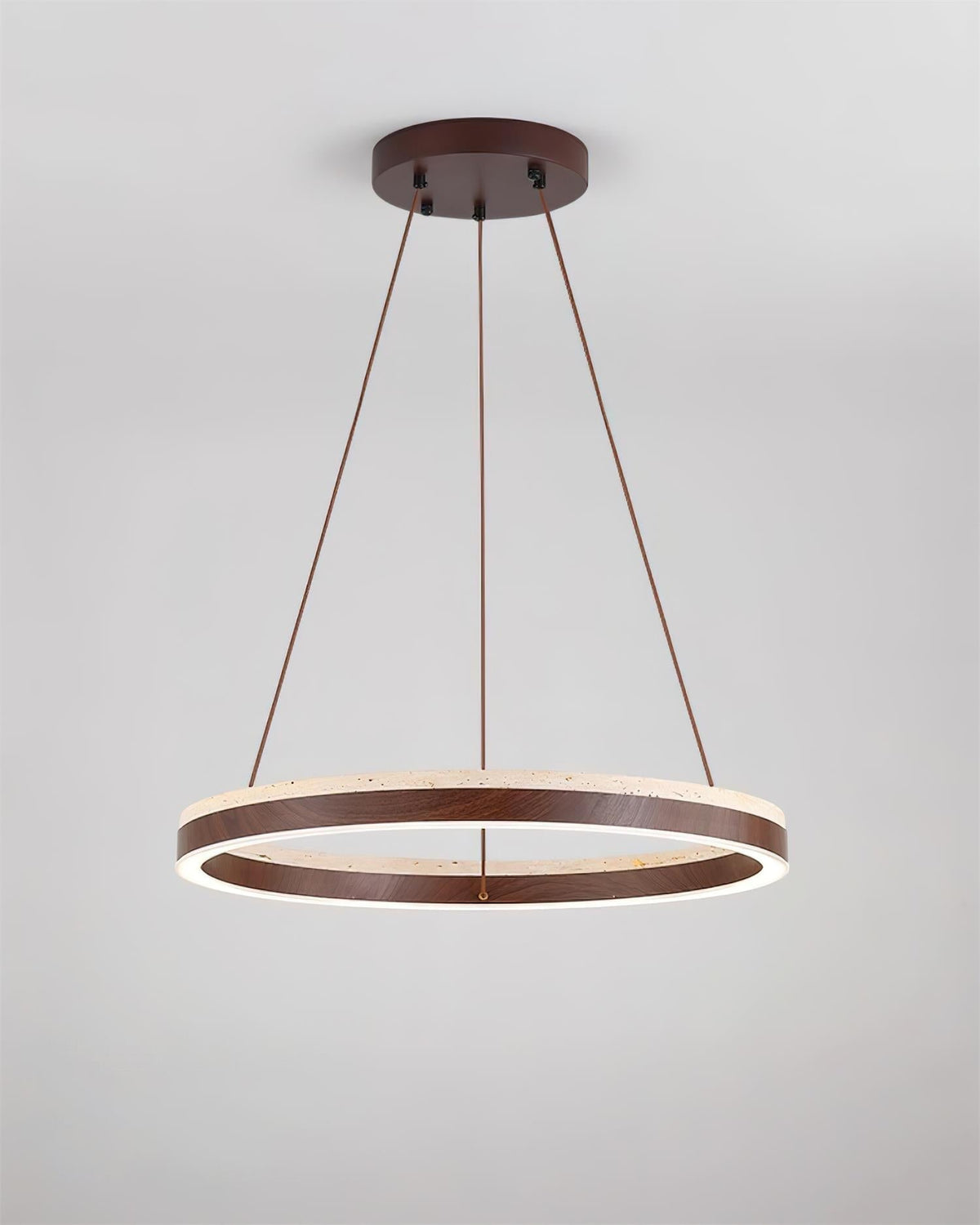 Loren ljuskrona travertin geometrisk ring