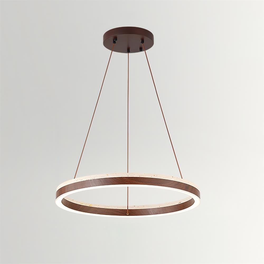 Loren ljuskrona travertin geometrisk ring