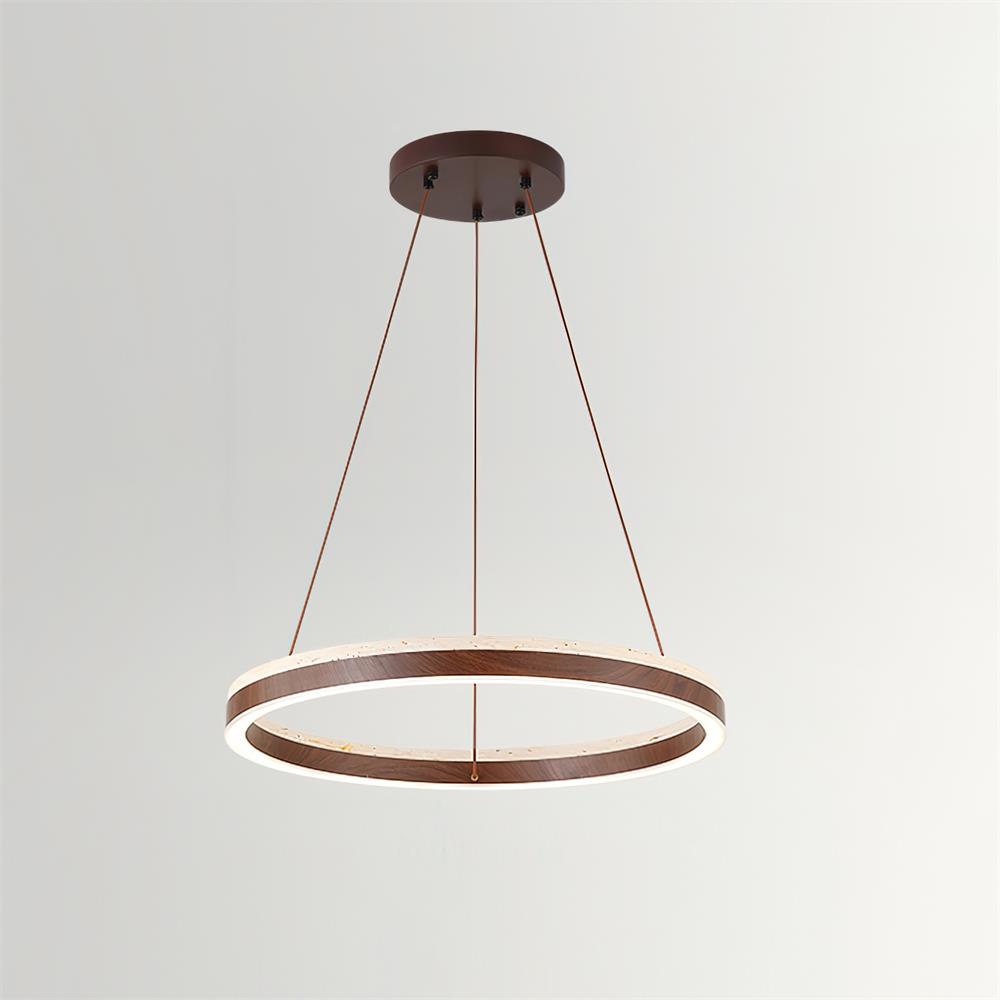 Loren ljuskrona travertin geometrisk ring