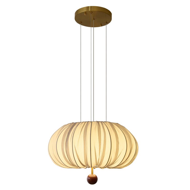 Vasilen premium nordisk kunstnerisk ballonformet loftslampe i træ og stof