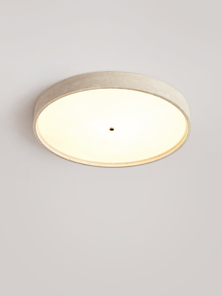Lana minimalistisk taklampa i gul travertin med skiva