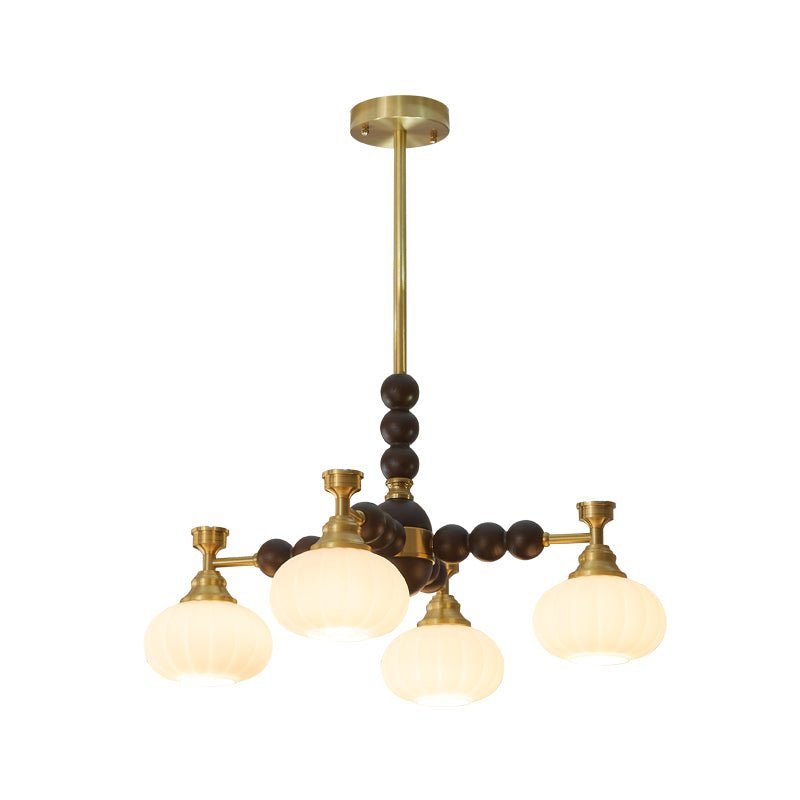 Avdorira elegantti vintage-tyylinen messinki- ja puukattokruunu
