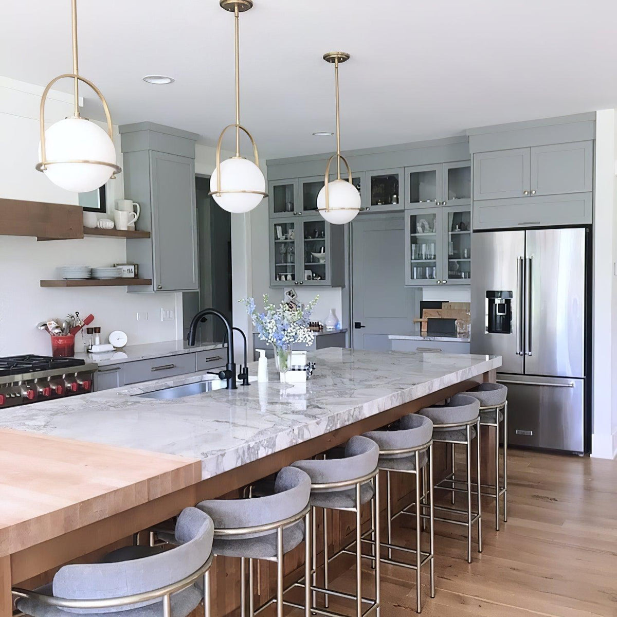 Brandonis moderne pendellampe i glas