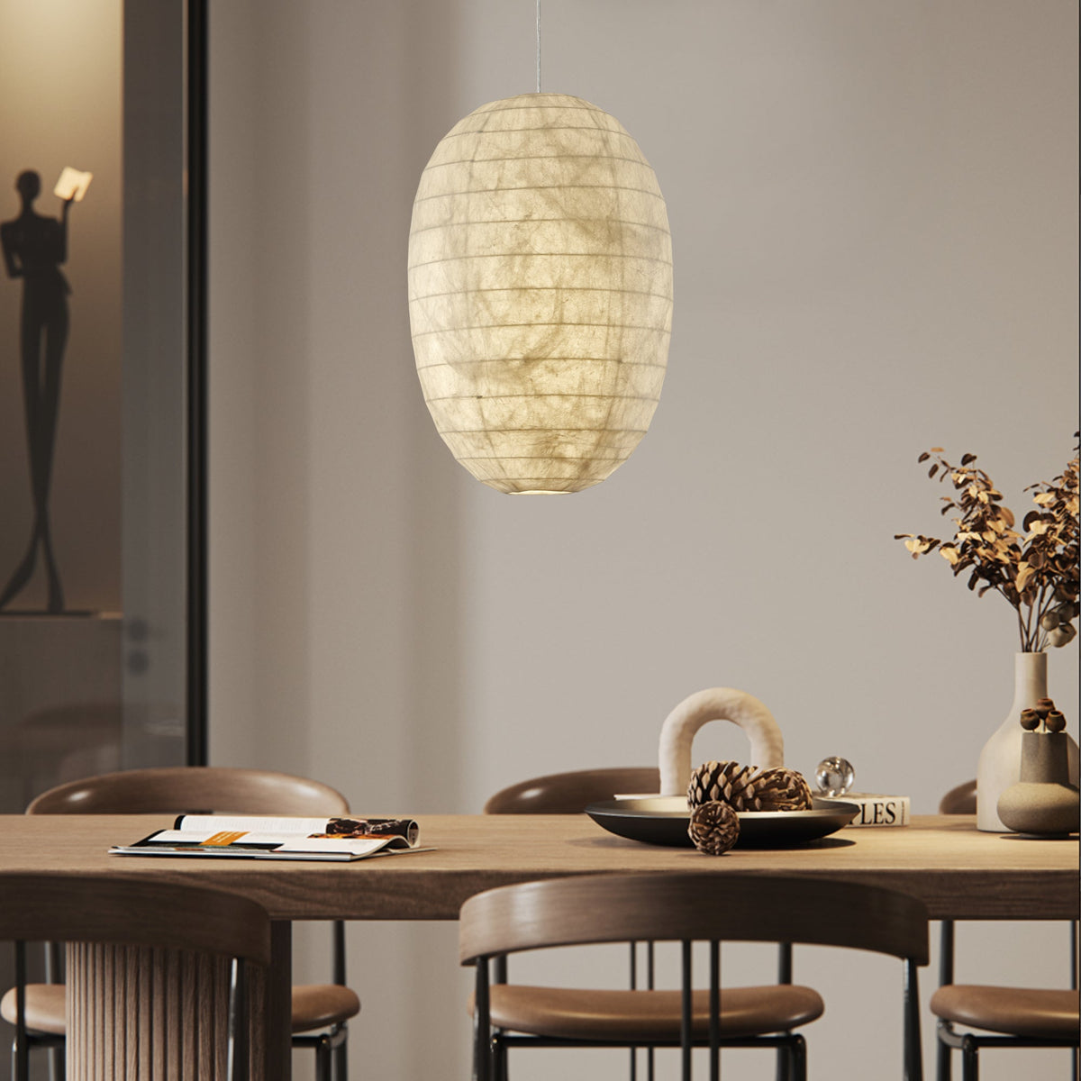 Cove retro-pendellampe i silke