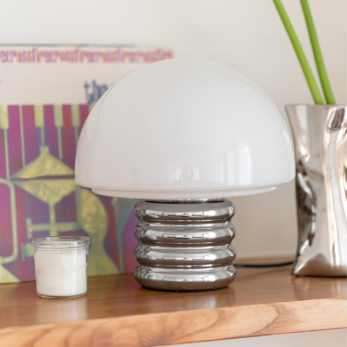 Ortvin minimalistisk glasbordslampa