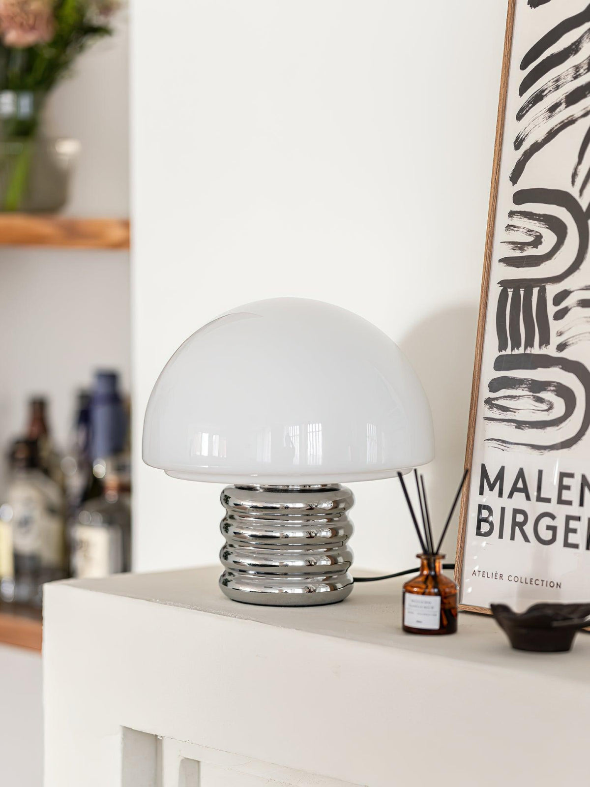 Ortvin minimalistisk glasbordslampa