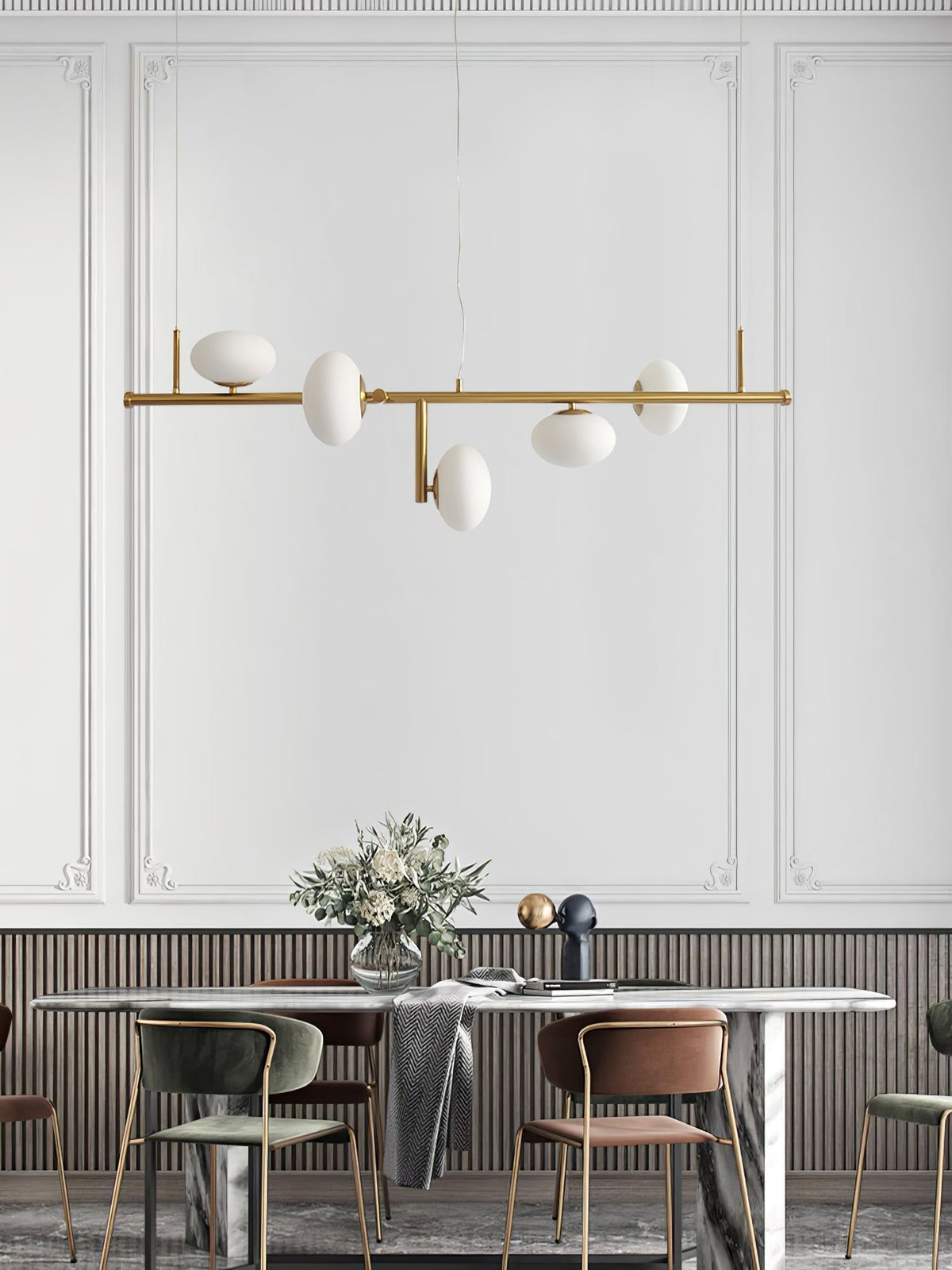 Balance moderne lysekrone i glas