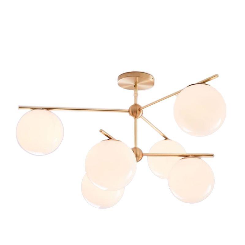 Casoella moderne Sphere & Stem-lysekrone i guldfarve med LED