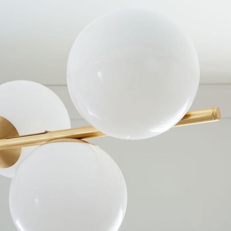 Casoella moderne Sphere & Stem-lysekrone i guldfarve med LED
