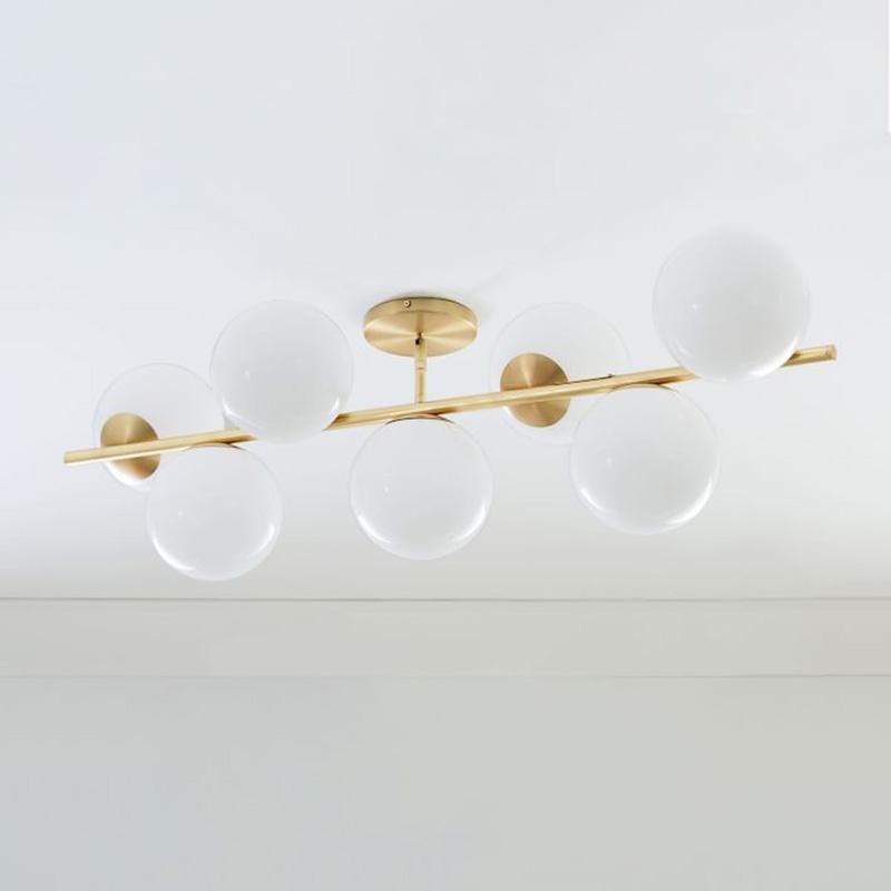 Casoella moderne Sphere & Stem-lysekrone i guldfarve med LED