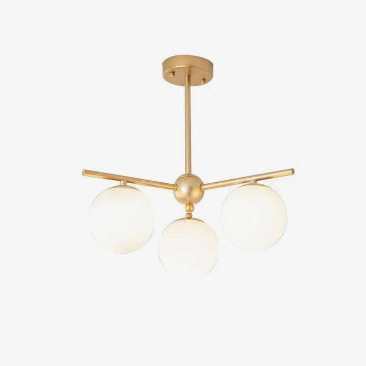 Casoella moderne Sphere & Stem-lysekrone i guldfarve med LED