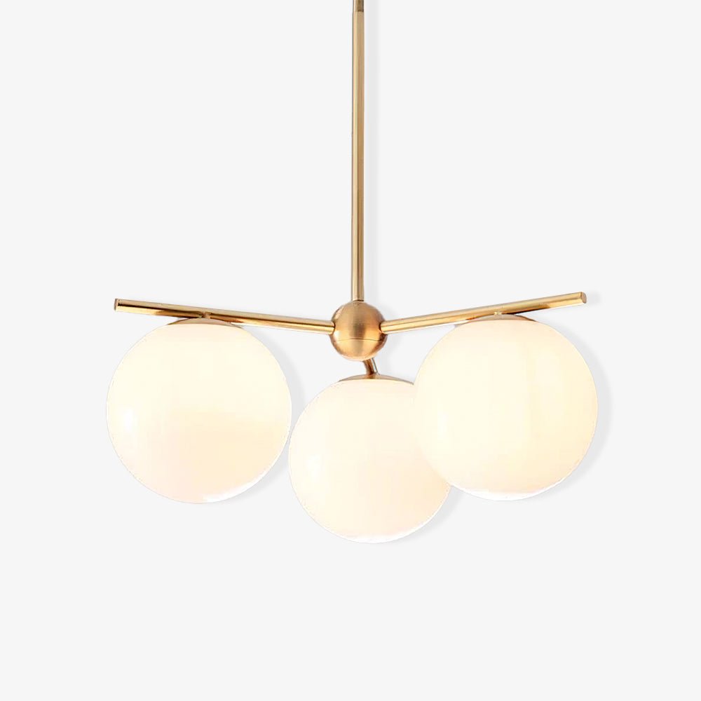 Casoella moderne Sphere & Stem-lysekrone i guldfarve med LED