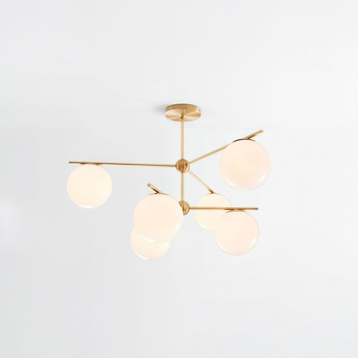 Casoella moderne Sphere & Stem-lysekrone i guldfarve med LED