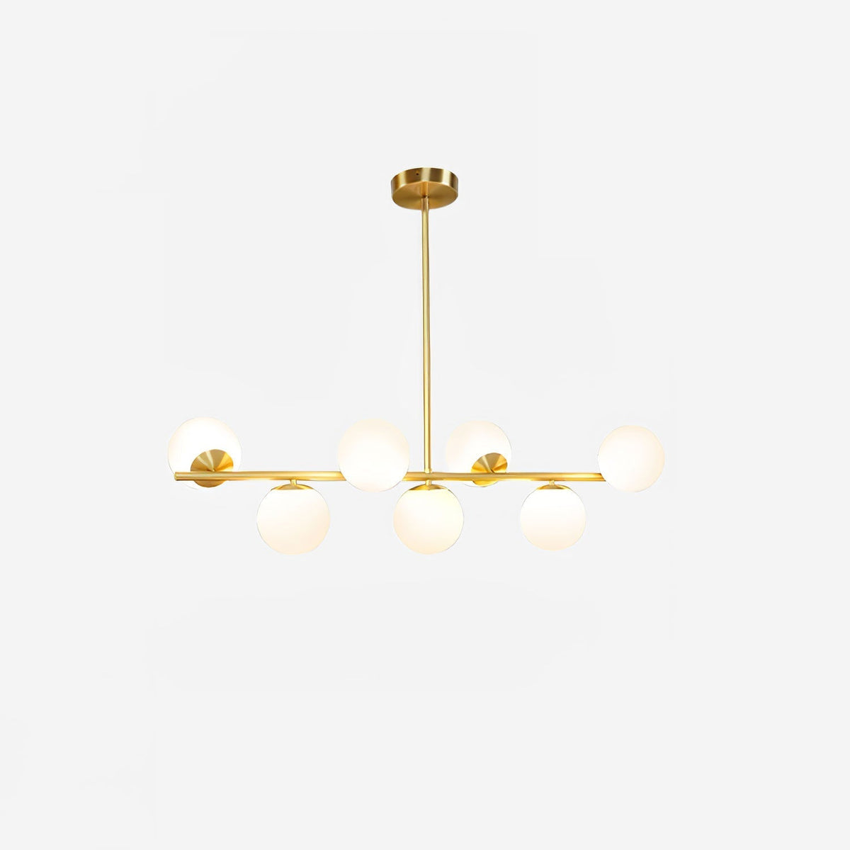 Casoella moderne Sphere & Stem-lysekrone i guldfarve med LED