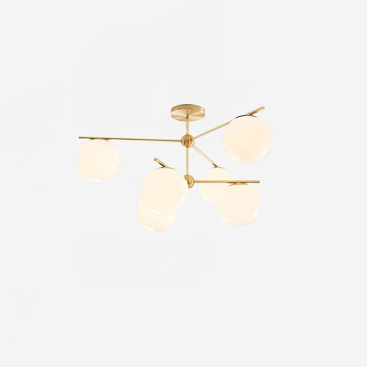 Casoella moderne Sphere & Stem-lysekrone i guldfarve med LED