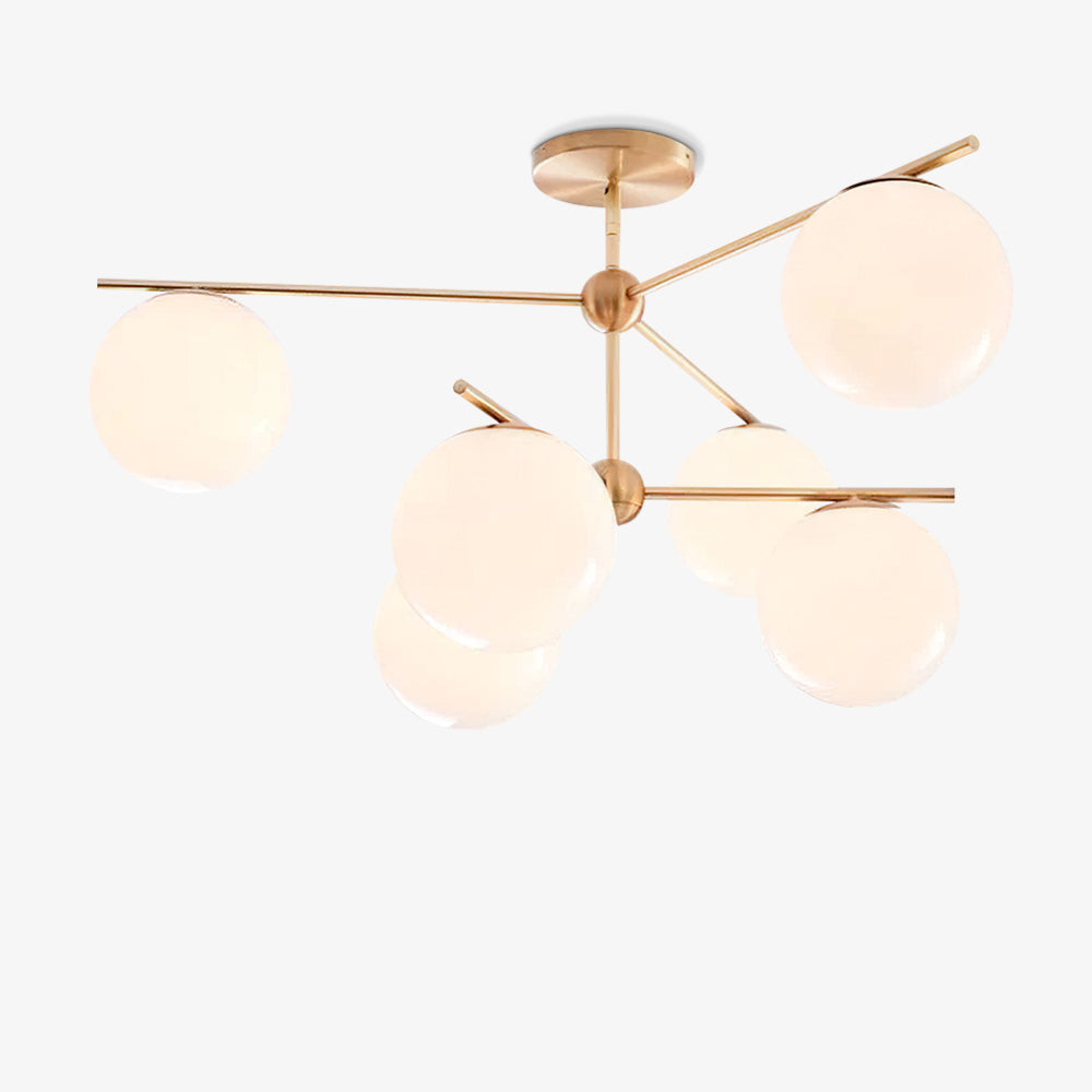 Casoella moderne Sphere & Stem-lysekrone i guldfarve med LED
