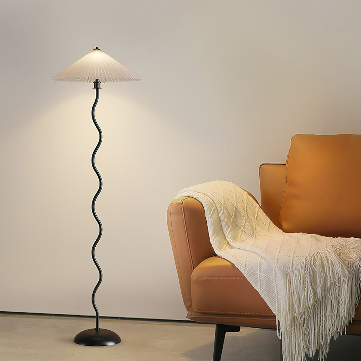 Lioraven minimalistisk gulvlampe i stof